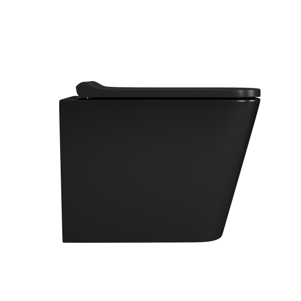Унитаз подвесной безободковый D&K Berlin DT1436025, 490*340*350мм, сиденье микролифт, ЧЕРНЫЙ