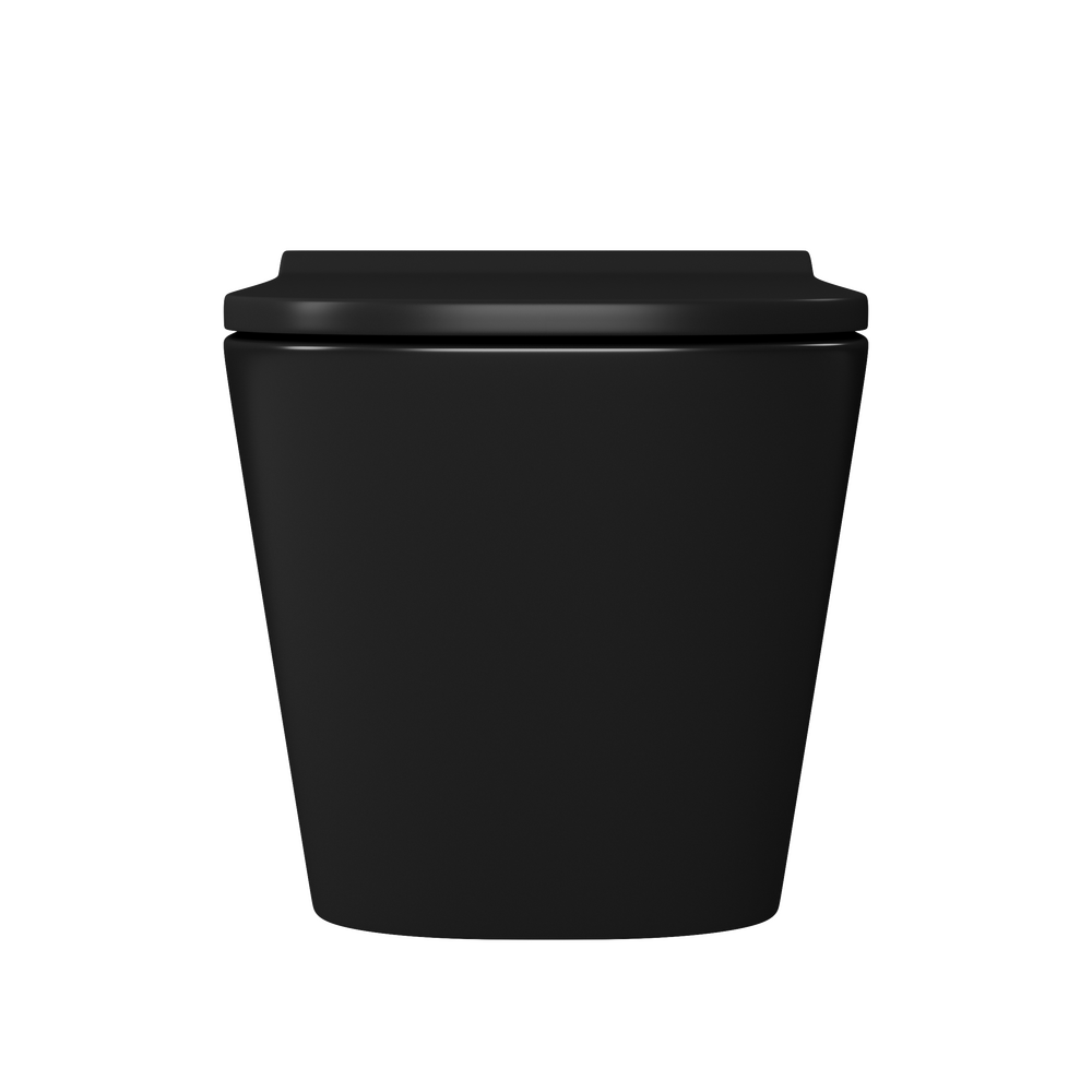 Унитаз подвесной безободковый D&K Berlin DT1436025, 490*340*350мм, сиденье микролифт, ЧЕРНЫЙ