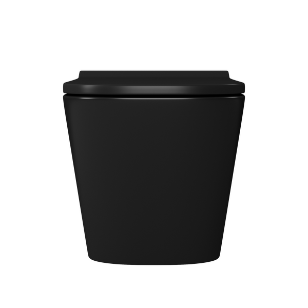 Унитаз подвесной безободковый D&K Berlin DT1436025, 490*340*350мм, сиденье микролифт, ЧЕРНЫЙ