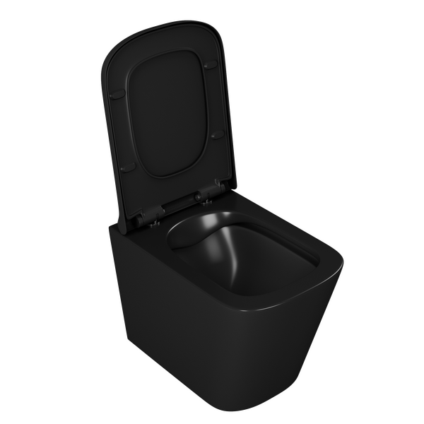 Унитаз подвесной безободковый D&K Berlin DT1436025, 490*340*350мм, сиденье микролифт, ЧЕРНЫЙ