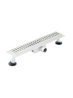 Линейный душевой трап SANTREK AQUA  A-70500 нерж 70*500мм (неповоротный горизонтальный выпуск, ф40)  сухой затвор и гидрозатвор