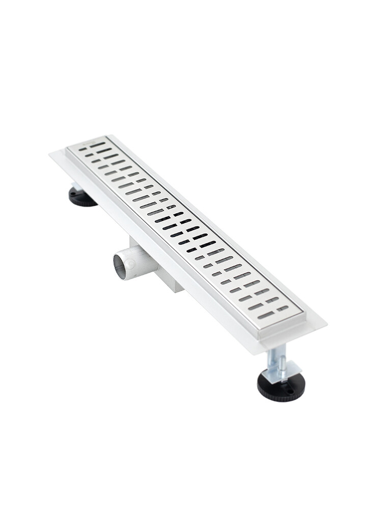 Линейный душевой трап SANTREK AQUA  A-70500 нерж 70*500мм (неповоротный горизонтальный выпуск, ф40)  сухой затвор и гидрозатвор