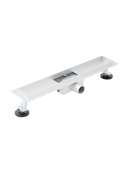 Линейный душевой трап SANTREK  A-70600 нерж 70*600мм (неповоротный горизонтальный выпуск, ф40)  сухой затвор и гидрозатвор