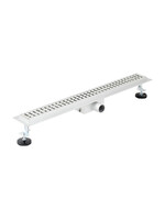 Линейный душевой трап SANTREK AQUA  A-70700 нерж 70*700мм (неповоротный горизонтальный выпуск, ф40)  сухой затвор и гидрозатвор