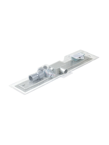 Линейный душевой трап SANTREK  A-70700 нерж 70*700мм (неповоротный горизонтальный выпуск, ф40)  сухой затвор и гидрозатвор