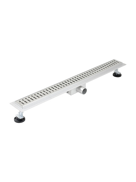 Линейный душевой трап SANTREK AQUA  A-70800 нерж 70*800мм (неповоротный горизонтальный выпуск, ф40)  сухой затвор и гидрозатвор   АКЦИЯ до 31.12.2025