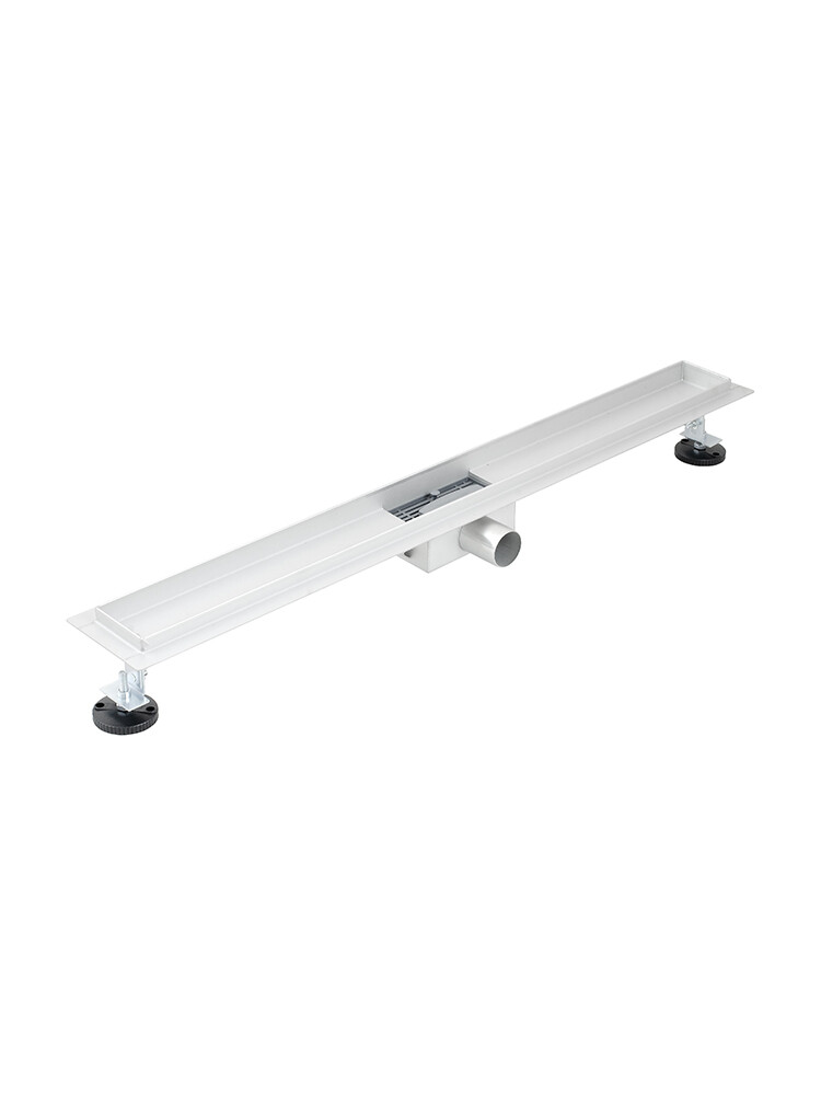 Линейный душевой трап SANTREK AQUA  A-70800 нерж 70*800мм (неповоротный горизонтальный выпуск, ф40)  сухой затвор и гидрозатвор