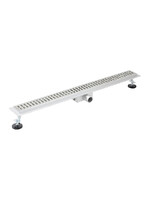 Линейный душевой трап SANTREK AQUA  A-70900 нерж 70*900мм (неповоротный горизонтальный выпуск, ф40)  сухой затвор и гидрозатвор