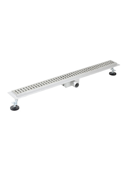 Линейный душевой трап SANTREK AQUA  A-70900 нерж 70*900мм (неповоротный горизонтальный выпуск, ф40)  сухой затвор и гидрозатвор