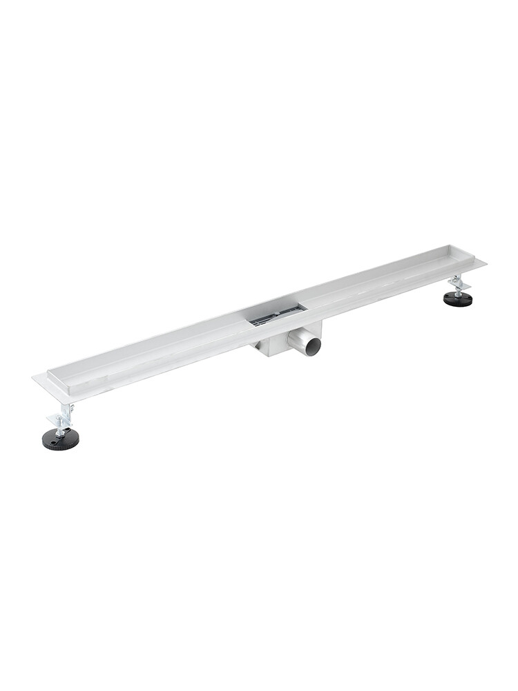 Линейный душевой трап SANTREK  A-70900 нерж 70*900мм (неповоротный горизонтальный выпуск, ф40)  сухой затвор и гидрозатвор