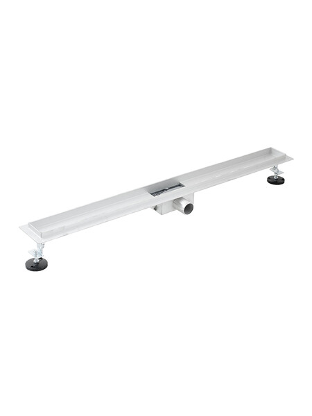 Линейный душевой трап SANTREK  A-70900 нерж 70*900мм (неповоротный горизонтальный выпуск, ф40)  сухой затвор и гидрозатвор