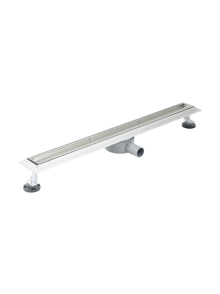 Линейный душевой трап SANTREK AQUA  B-70700 нерж 70*700мм (горизонтальный выпуск 360 гр, ф40) (решетка щелевая, под плитку) сухой затвор и гидрозатвор