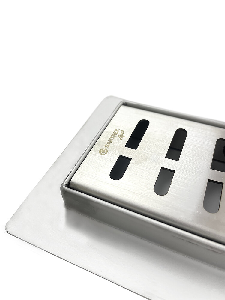 Линейный душевой трап SANTREK  С-70600 нерж 70*600мм (горизонтальный выпуск 360 гр, ф40) сухой затвор и гидрозатвор