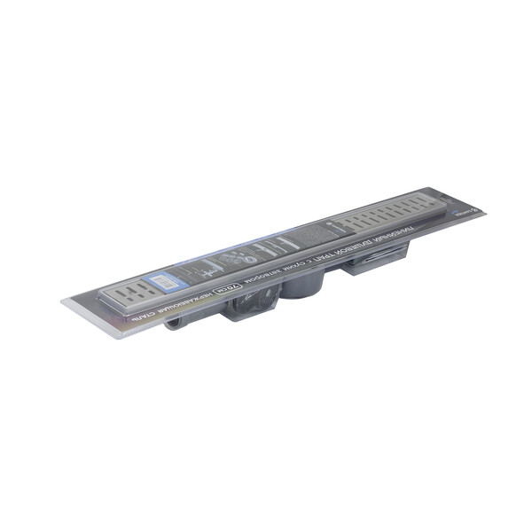 Линейный душевой трап SANTREK  С-70700 нерж 70*700мм (горизонтальный выпуск 360 гр, ф40) сухой затвор и гидрозатвор