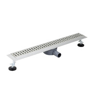 Линейный душевой трап SANTREK AQUA  С-70700 нерж 70*700мм (горизонтальный выпуск 360 гр, ф40) сухой затвор и гидрозатвор