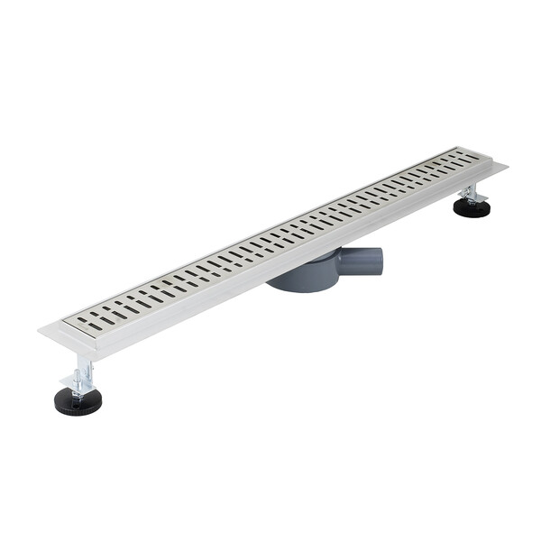 Линейный душевой трап SANTREK  С-70800 нерж 70*800мм (горизонтальный выпуск 360 гр, ф40) сухой затвор и гидрозатвор   АКЦИЯ до 31.01.2026