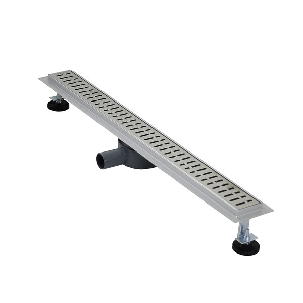 Линейный душевой трап SANTREK  С-70800 нерж 70*800мм (горизонтальный выпуск 360 гр, ф40) сухой затвор и гидрозатвор   АКЦИЯ до 31.01.2026