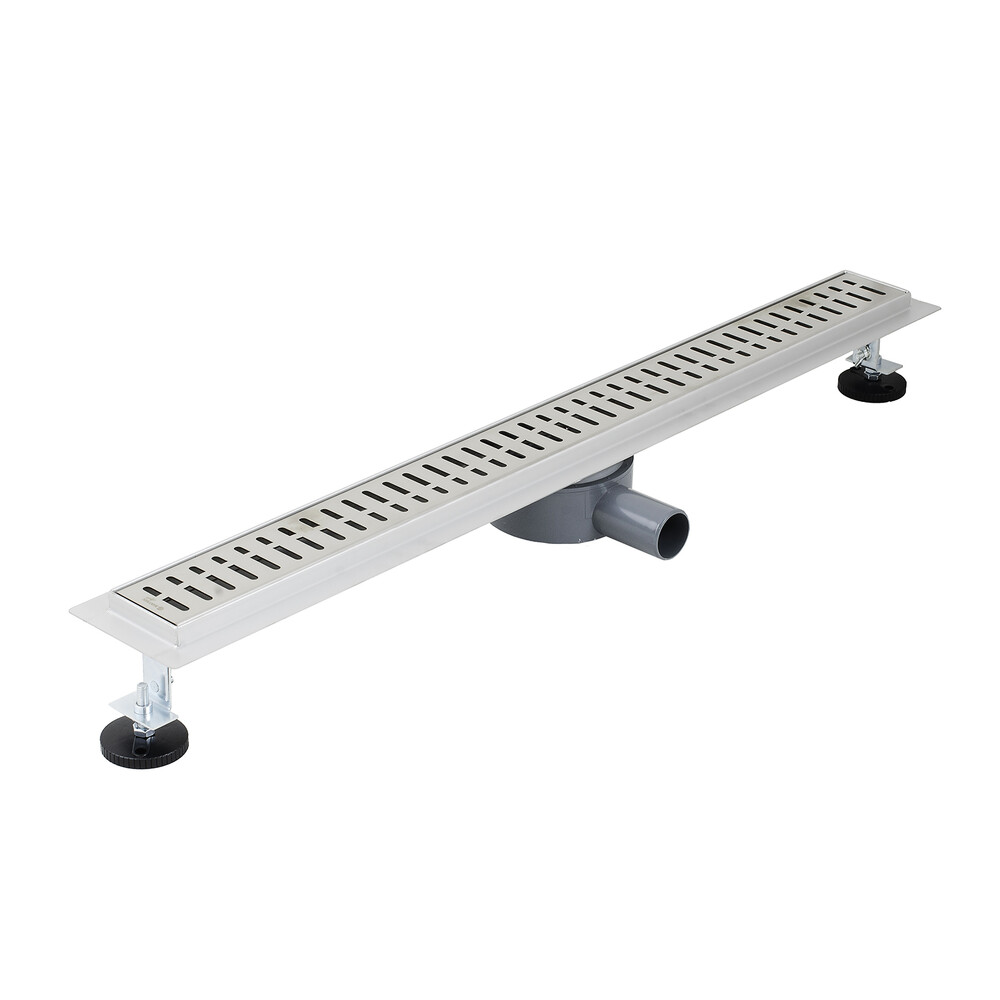 Линейный душевой трап SANTREK  С-70800 нерж 70*800мм (горизонтальный выпуск 360 гр, ф40) сухой затвор и гидрозатвор   АКЦИЯ до 31.01.2026