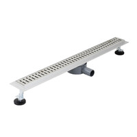 Линейный душевой трап SANTREK AQUA  С-70800 нерж 70*800мм (горизонтальный выпуск 360 гр, ф40) сухой затвор и гидрозатвор   АКЦИЯ до 31.01.2026