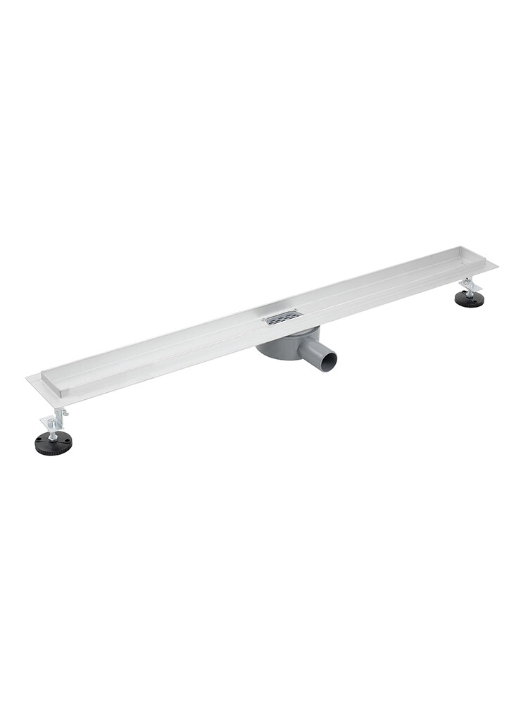 Линейный душевой трап SANTREK AQUA  С-70900 нерж 70*900мм (горизонтальный выпуск 360 гр, ф40) сухой затвор и гидрозатвор