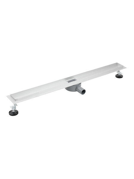 Линейный душевой трап SANTREK AQUA  С-70900 нерж 70*900мм (горизонтальный выпуск 360 гр, ф40) сухой затвор и гидрозатвор