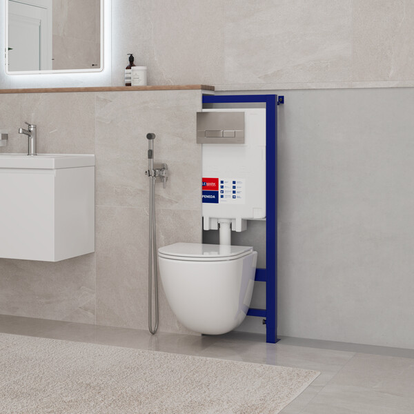 Инсталляция PENEDA 9880001 для подвесных унитазов, подача воды сверху, LEMARK (Португалия)