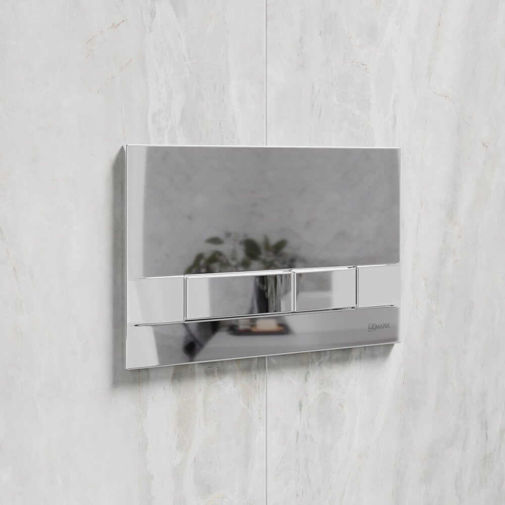 Кнопка BIT 9801005 для инсталлиций серии Peneda, хром глянец, LEMARK (Португалия)