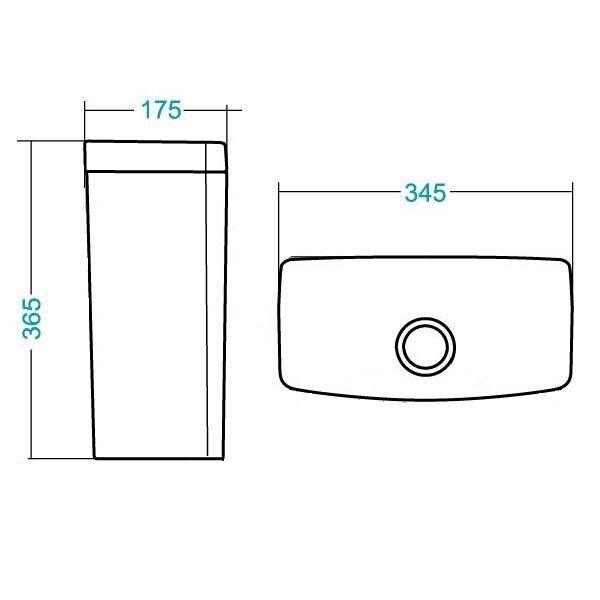 Бачок Лига с крышкой (меж.ос.165±5 мм) 1WH301856