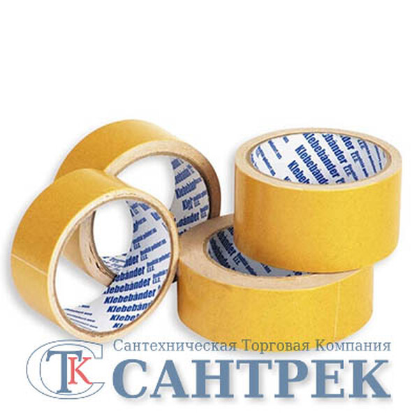 Лента клеящая Klebebander 2-х сторонняя на полипроп. основе 50 мм х 5м 50*5PP