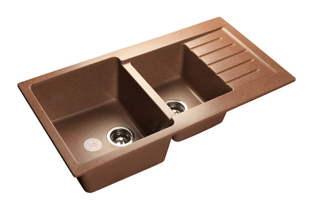 Мойка для кухни GranFest Композит PRACTIK 980KL 2 чаш+крыло 980х510 (P-980KL терракот)