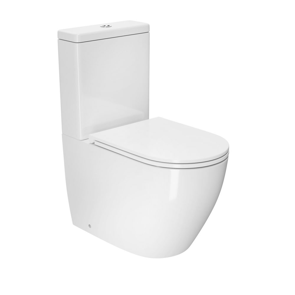  Унитаз-компакт безободковый D&K Matrix DT1397016, 625*385*835мм, сиденье микролифт, белый (2 части)   СНИЖЕНА ЦЕНА !!!