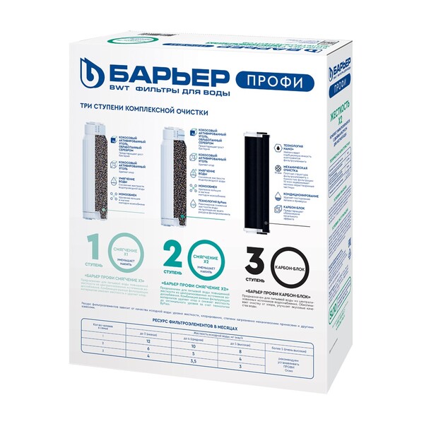 Комплект картриджей Барьер ПРОФИ Slim Line 10 Жесткость х2 Р123Р04