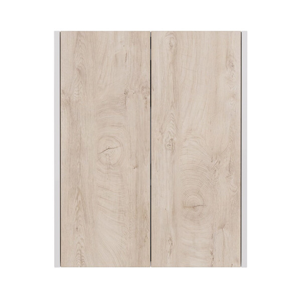 Шкаф Lemark COMBI 60 см подвесной, 2-х дверный, цвет фасада: Дуб кантри, цвет корпуса: Белый глянец LM03C60SH-dub