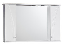 Зеркало-шкаф SANTREK HOME "Сонет-С 105" (Белый) с подсветкой 1050*700*150