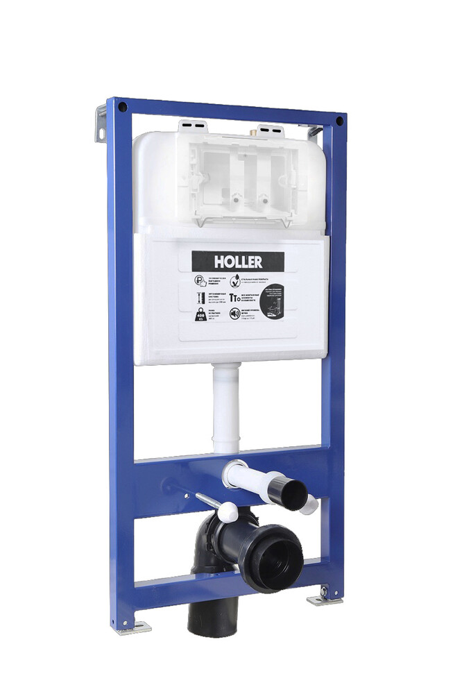 Инсталляция скрытого монтажа HOLLER MQ100 (545*96*1095мм), (3/6л), для подвесного унитаза, универсал (без клавиши смыва)
