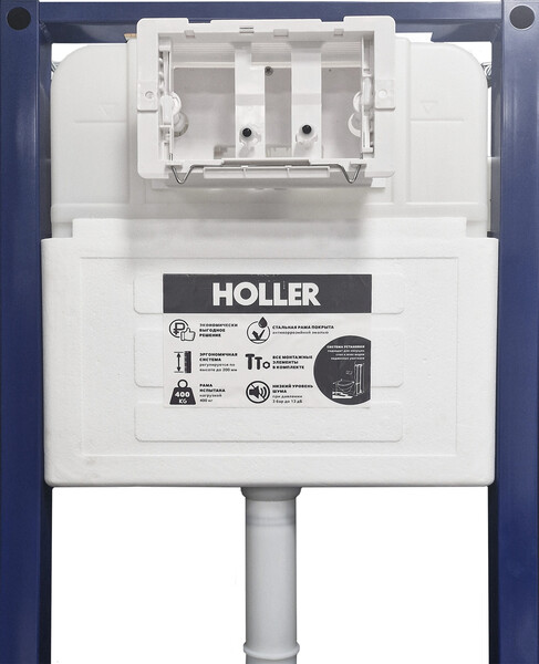 Инсталляция скрытого монтажа HOLLER MQ100 (545*96*1095мм), (3/6л), для подвесного унитаза, универсал (без клавиши смыва)