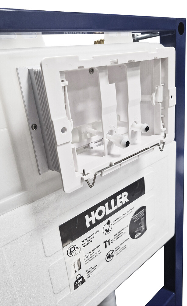 Инсталляция скрытого монтажа HOLLER MQ102 (525*96*1160мм), (3/6л), для подвесного унитаза, универсал (без клавиши смыва)