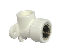 Уголок комб. гайка 20х1/2 с креплением PP-R KALDE