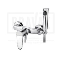 5261 Смеситель с Гигиен душем LEDEME Настенный шар. d-35 (хром)