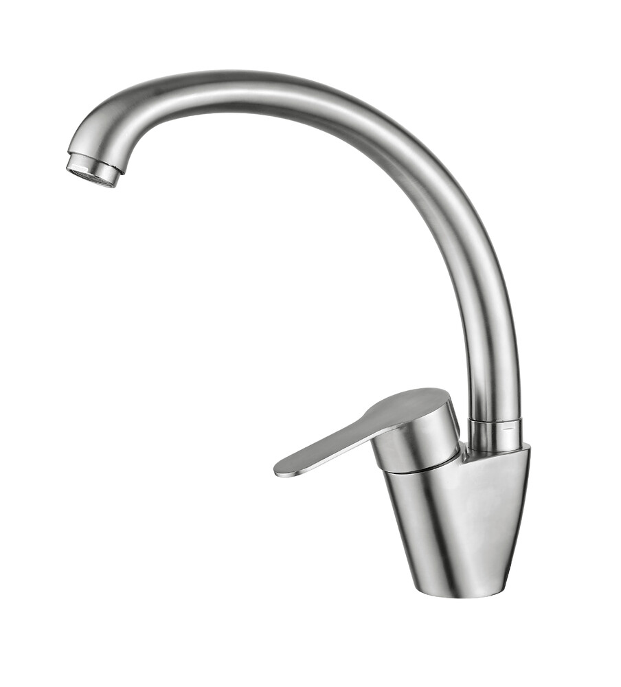 75903 Смеситель Кухня LEDEME шар. d-35 на гайке (нерж сталь)