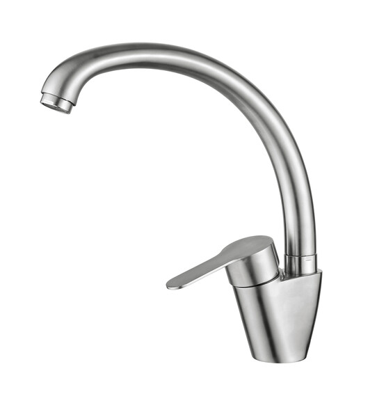 75903 Смеситель Кухня LEDEME шар. d-35 на гайке (нерж сталь)