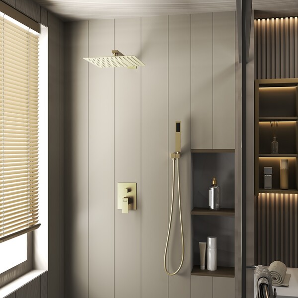 DA1515707A04 Душевая система для душа DK Bayern.Liszt встраиваемый матовое золото