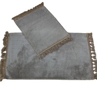 Коврик 2 предмета Rabbit 60*100 + 50*60 с кисточками бежевый 