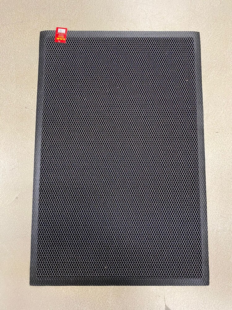 Коврик напольный ZALEL КОЛЬЧУГА KD103 60х90см. black+grеy