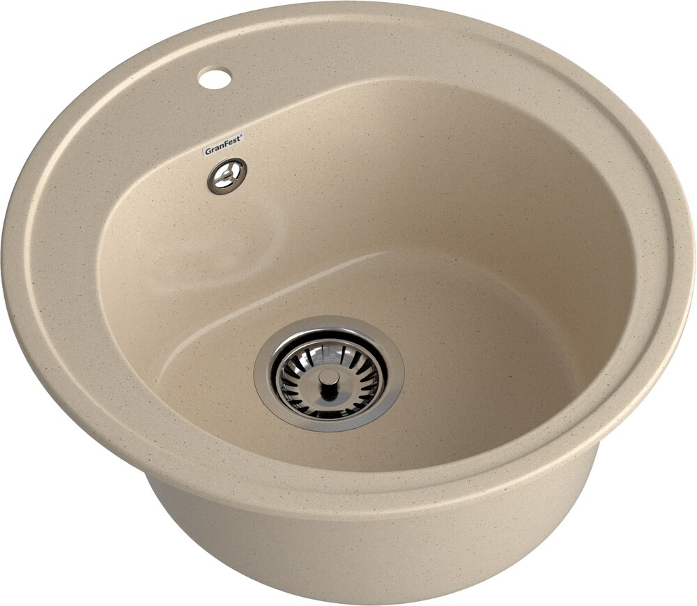 Мойка для кухни GranFest Композит RONDO 510 505*508 мм, круглая (R-510 кашемир)
