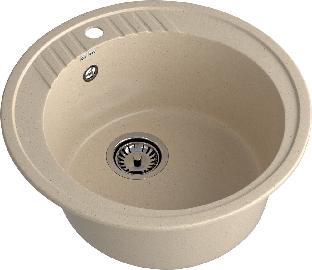 Мойка для кухни GranFest Композит RONDO 520 D =520 мм, круглая (R-520 кашемир)