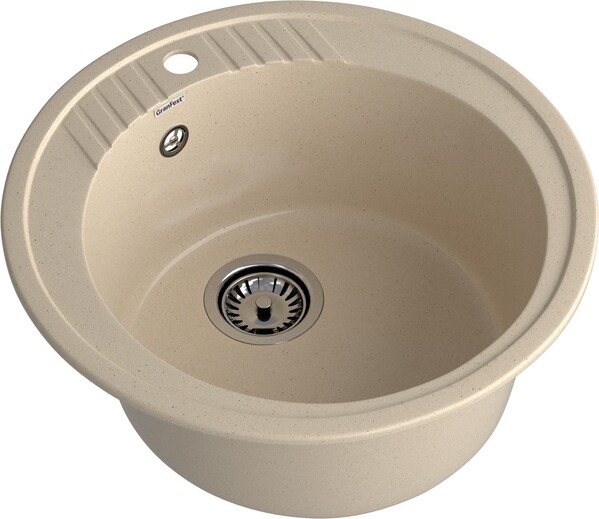 Мойка для кухни GranFest Композит RONDO 520 D =520 мм, круглая (R-520 кашемир)