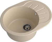 Мойка для кухни GranFest Композит RONDO 580L чаша + крыло 579*445 мм (R-580L кашемир)