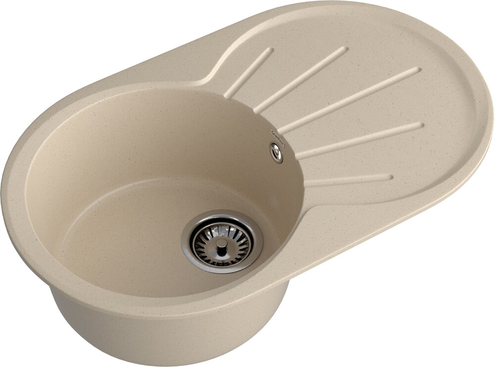 Мойка для кухни GranFest Композит RONDO 750L чаша + крыло 746*455 мм, овал (R-750L кашемир)