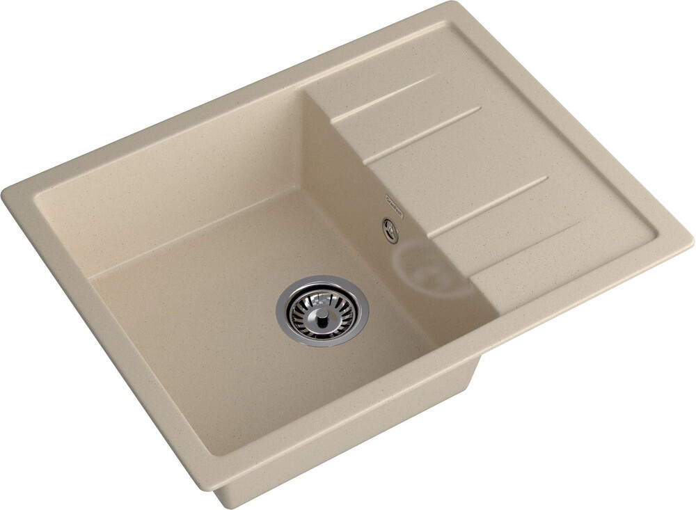 Мойка для кухни GranFest Композит QUADRO 650L 1 чаша+крыло 650*500 мм (Q-650L кашемир) 